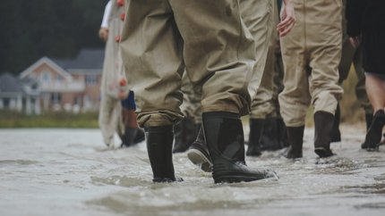 Überschwemmung durch starke Regenfälle
